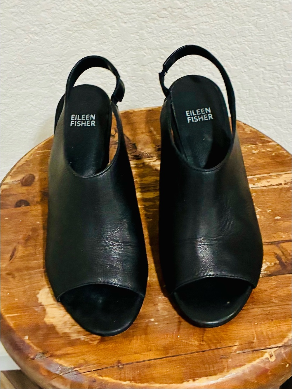 Eileen Fisher Women's Bobbi-SM Leather Open Toe Casual